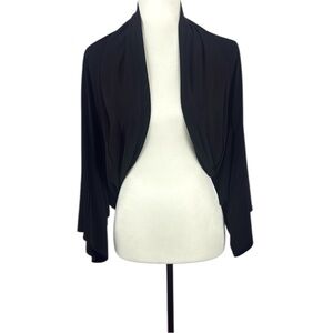 Joseph Ribkoff Black Shrug with Asymmetrical Draping Size 10